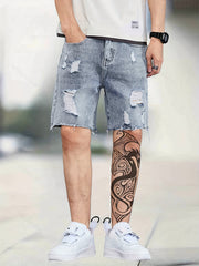 Men's Distressed Denim Shorts for Summer