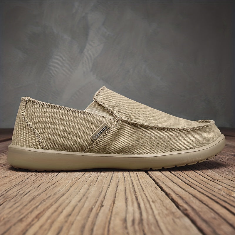 Men's Slip On Canvas Shoes Lightweight Breathable Casual Flats