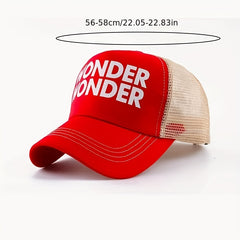 WONDER Casual Baseball Cap Unisex Sun Hat Mesh Breathable Dad Hats Adjustable