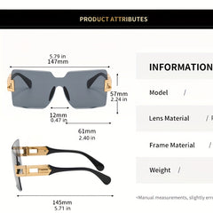 Y2K Rimless Sunglasses Gradient UV400 Sun Shades