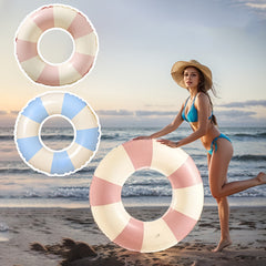2pcs Pink Checkered Adult Retro Plaid Swim Rings Inflatable Pool Floats