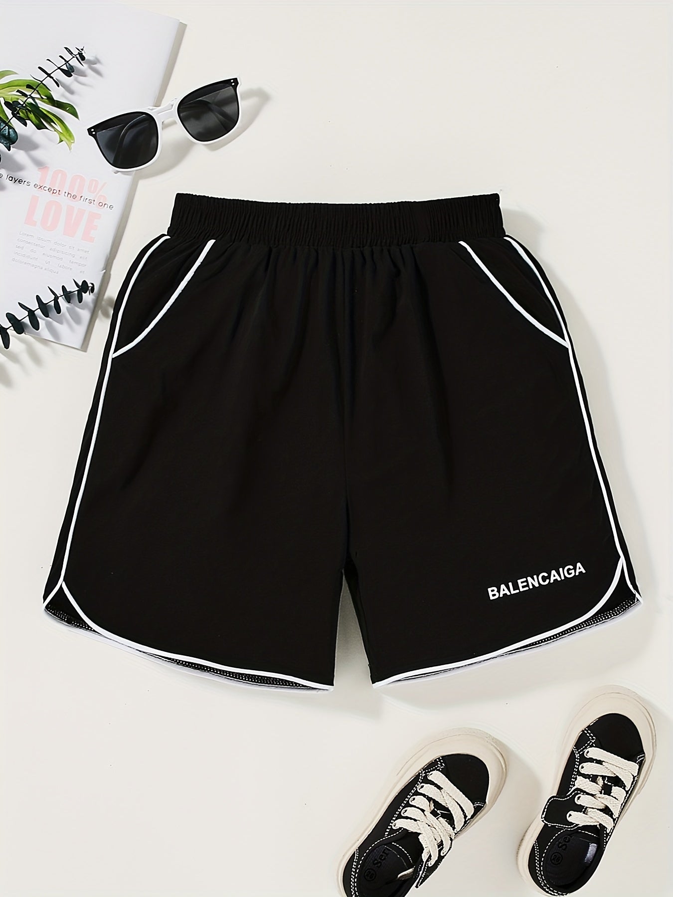 Girls Letter Print Sport Shorts Casual Pants For Kids Children Summer