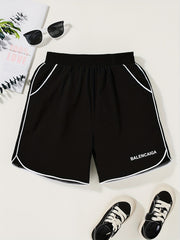 Girls Letter Print Sport Shorts Casual Pants For Kids Children Summer
