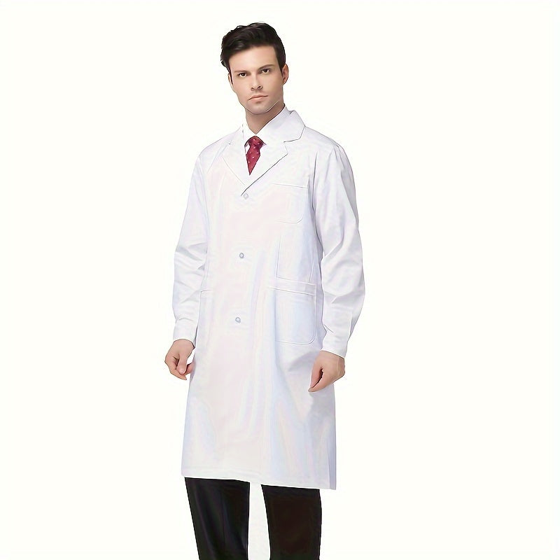 Dental Lab Coat Unisex Long Sleeve Cotton Coat