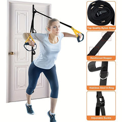1pc Resistance Rope With Door Anchor 5 Loops Elastic Rope 200in