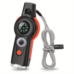 7 in 1 Emergency Survival Whistle Outdoor Safety with Lanyard