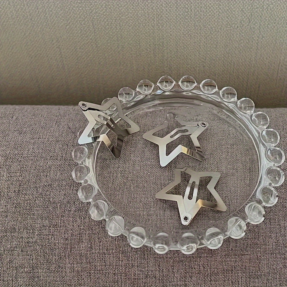 5pcs Star Hairpin Metallic Sweet & Hair Clip Headwear