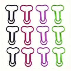 50pcs Cartoon Shaped Wire Paper Clips Unique Stationery Pins