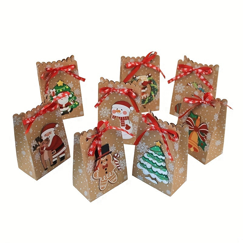 Christmas Snowflake Drawstring Gift Bag Small Business Supplies Shopping Bag