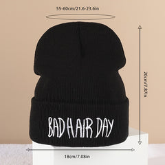 Hip Hop Knitted Hat Embroidered Beanie