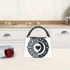 Heart Pattern Lunch Bag Insulated Thermal Cooler for Office School Picnics