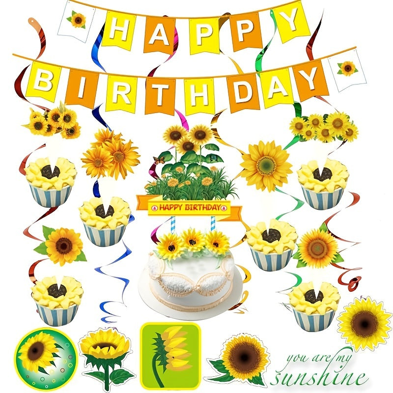 Sunflowers Party Supplies Tableware Balloons Decor