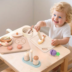 Wooden Playhouse Toy Set Kids' Cooking Kit Boys and Girls 3+ Back to School Gift