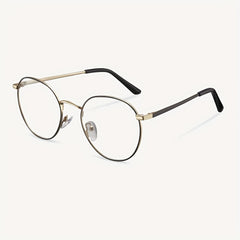 Men's Round Frame Light Blocking Glasses Unisex Eye Protection
