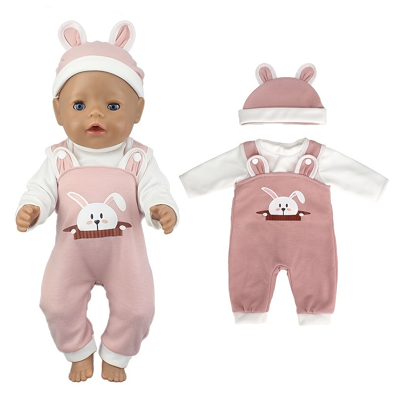 4pcs Doll Clothes Set Bodysuit 17-inch Reborn One, Various Colors