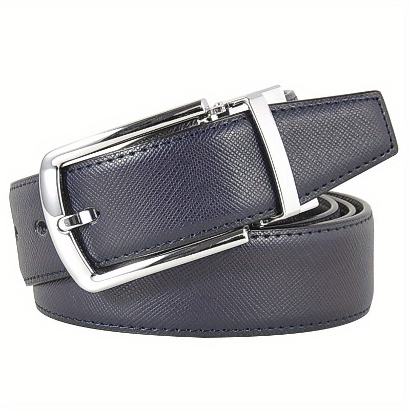 Men's Leather Business Belt Square Pin Buckle Waist Strap Belt