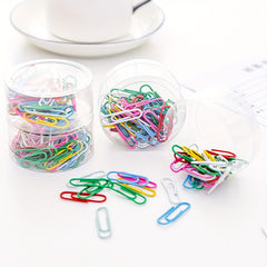 50 Colorful Paper Clips for Binding Documents