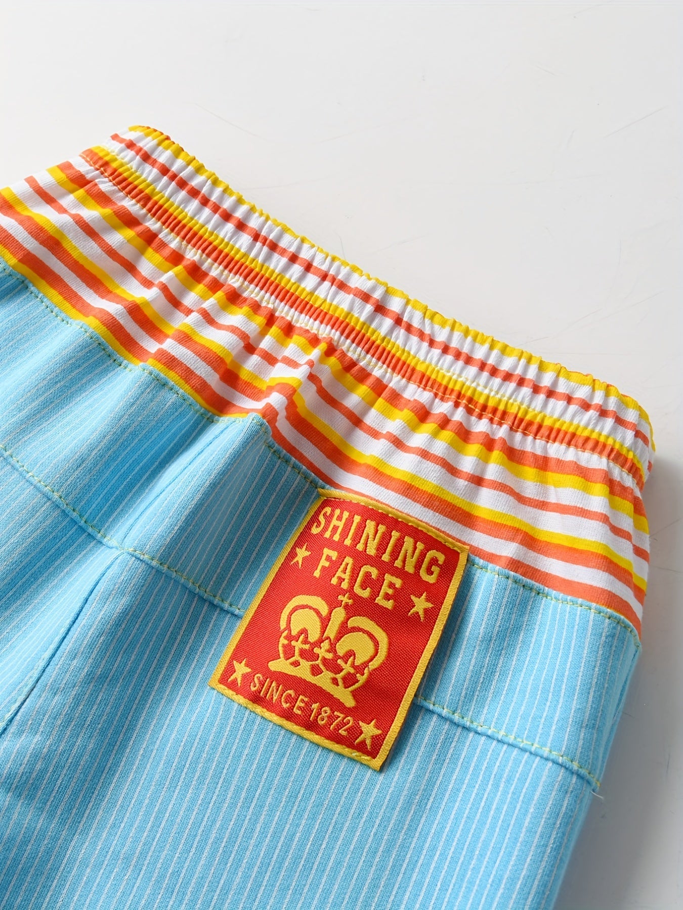 Boys Striped Block Long Pants Bottoms Casual Soft Comfortable Spring Autumn
