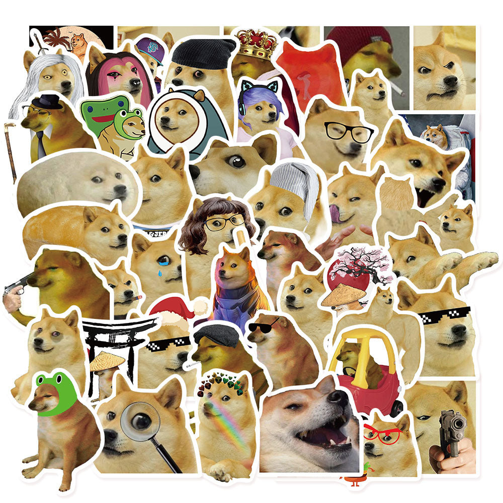 50pcs Funny God Annoys Dogs Waterproof Stickers DIY Materials