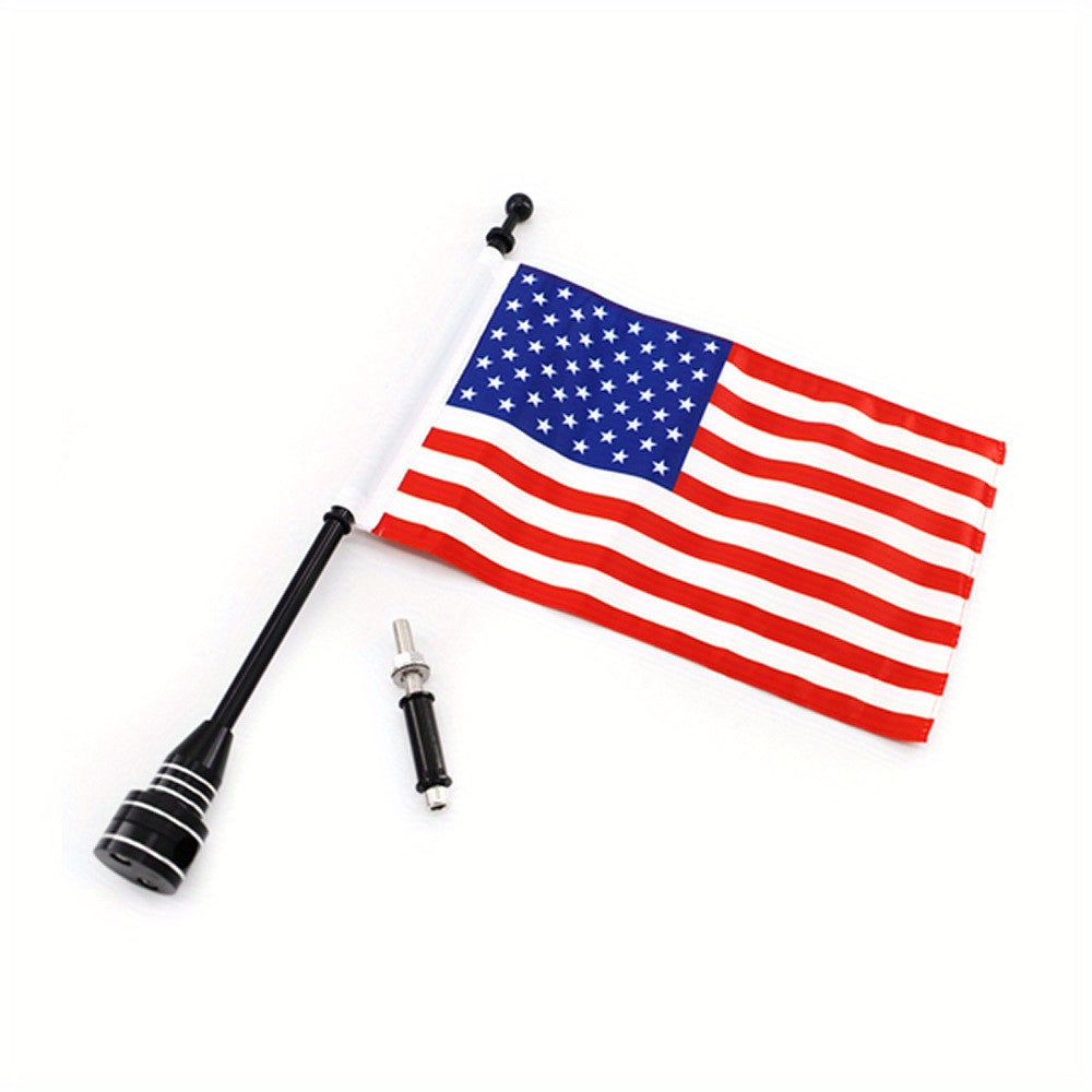 Motorcycle Flag Pole Luggage Rack Vertical American Flagpole