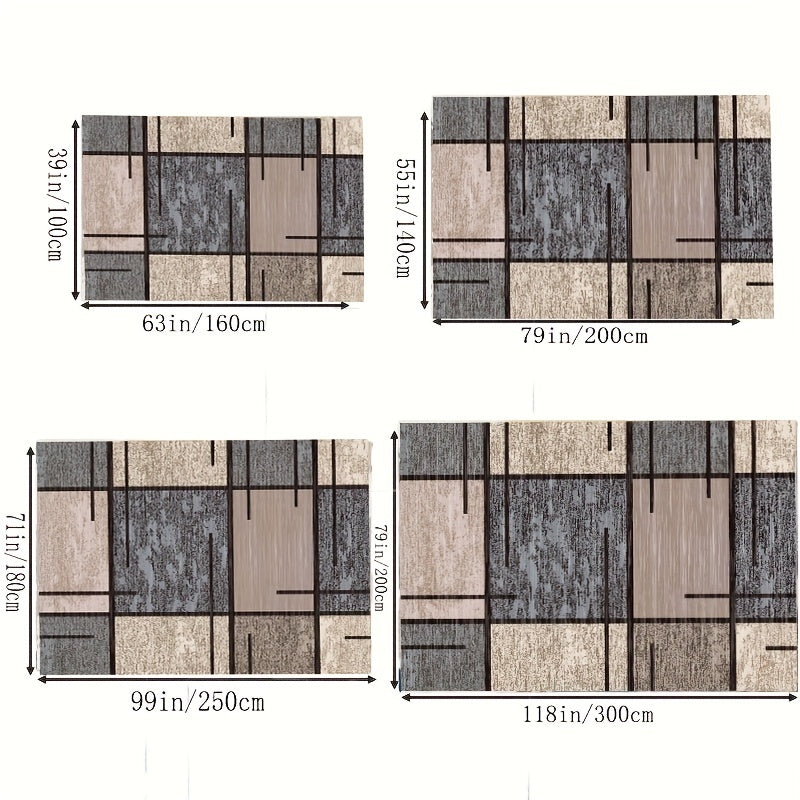 Fluffy Faux Wool Area Rug Retro Contemporary Large Carpet For Living Room Bedroo