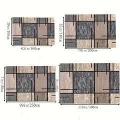 Fluffy Faux Wool Area Rug Retro Contemporary Large Carpet For Living Room Bedroo