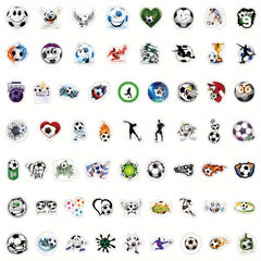 120pcs Soccer Waterproof Sports Stickers for Water Bottles Laptop Car