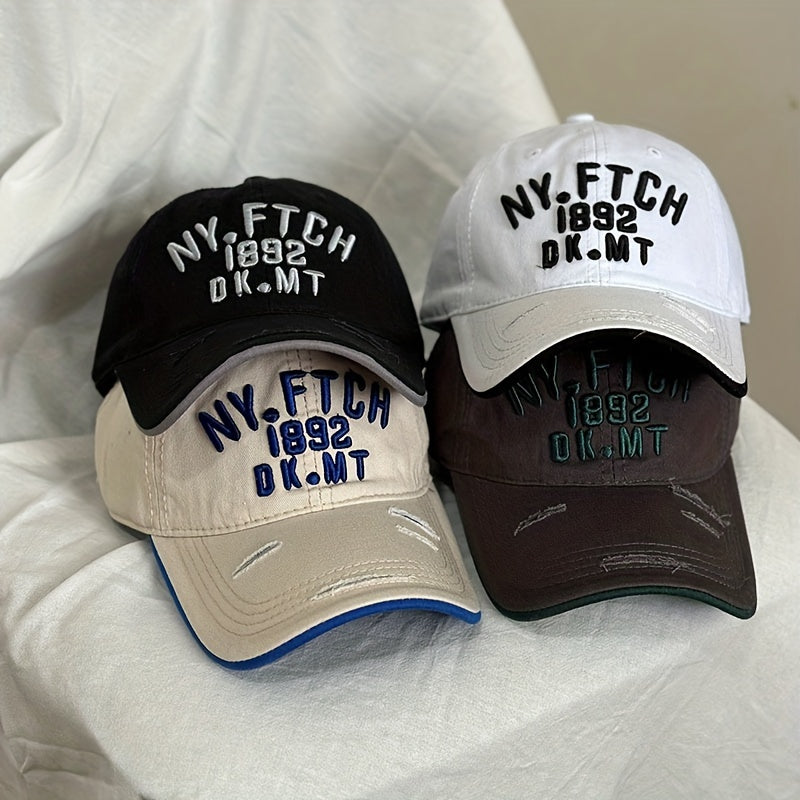 Unisex Sunshade Breathable Baseball Cap With Letter Embroidery