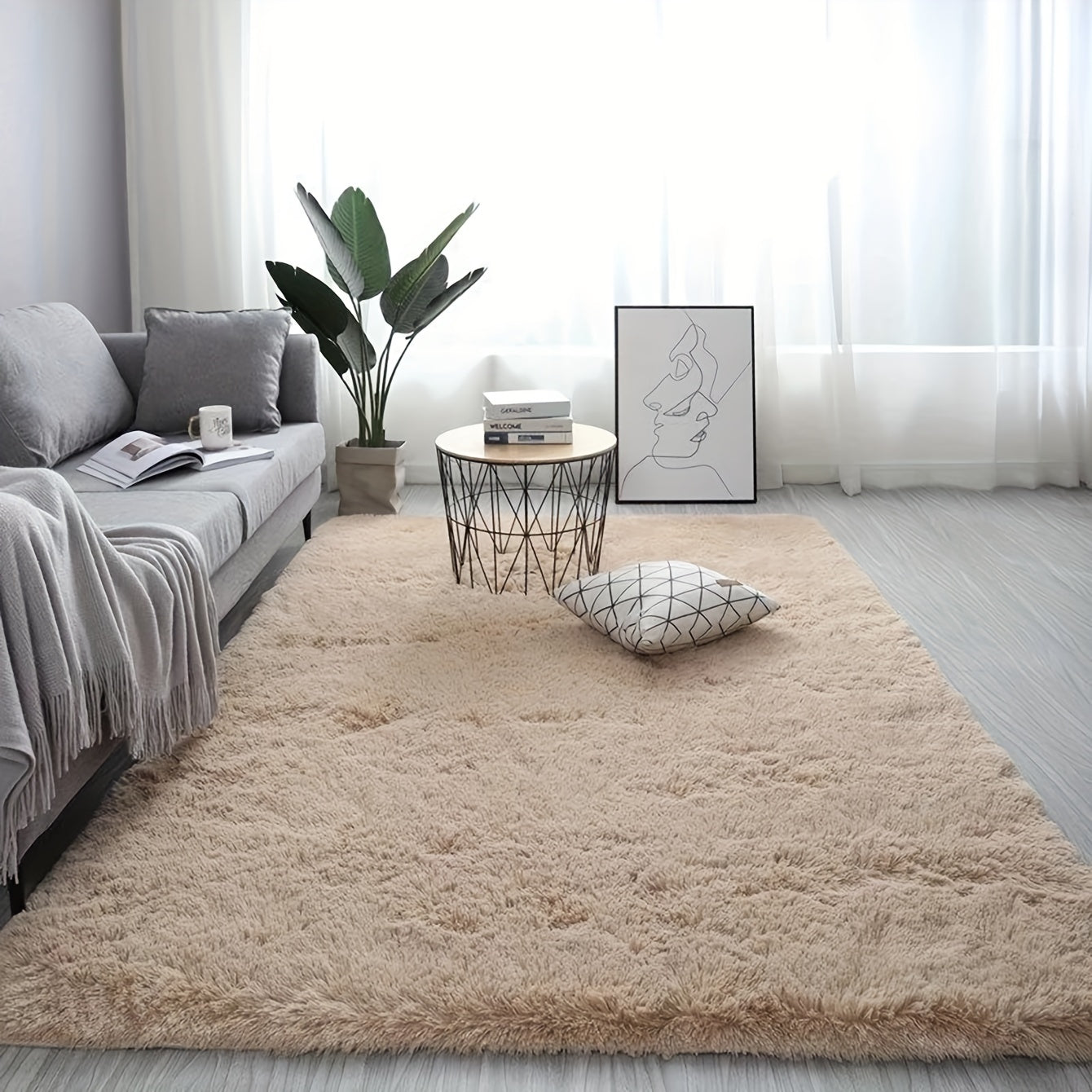 Fluffy Shaggy Area Rugs For Girls Bedroom Soft Kids Room Rugs Non Slip Carpet