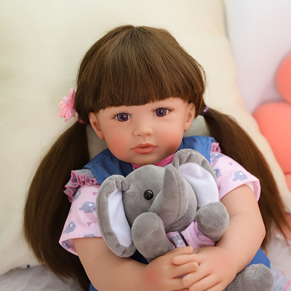 22" 55 Cm Reborn Doll Soft Vinyl Silicone Lifelike Doll Eyes