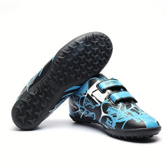 Kids Turf Football Boots Anti Skid Hook Loop Fastener Breathable
