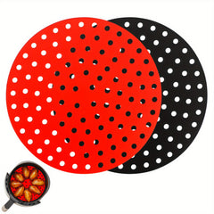 2pcs Non Stick Silicone Air Fryer Mats Heat Resistant Easy to Clean