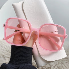 Gradient Square Sunglasses Women Rimless Sunshade Eyeglasses