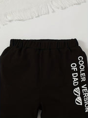 Boys Teen Casual T-shirt & Shorts Set with Sling Bag for Summer