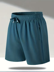 Quick Dry Breathable Active Shorts Men's Zip Pockets Gym Training