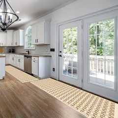 Geometric Runner Rugs Soft Laundry Room Rug Long Anti-fouling Hallway Rug