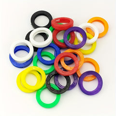 4pcs Silicone Key Cap Cover Labels Identifier Coding Ring Circular Key Cap