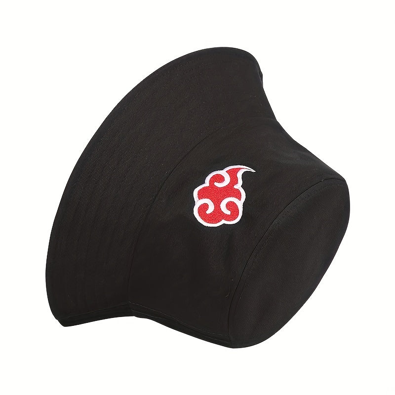 Red Cloud Embroidery Bucket Hat Anime Basin Hat Lightweight Casual Fisherman Cap