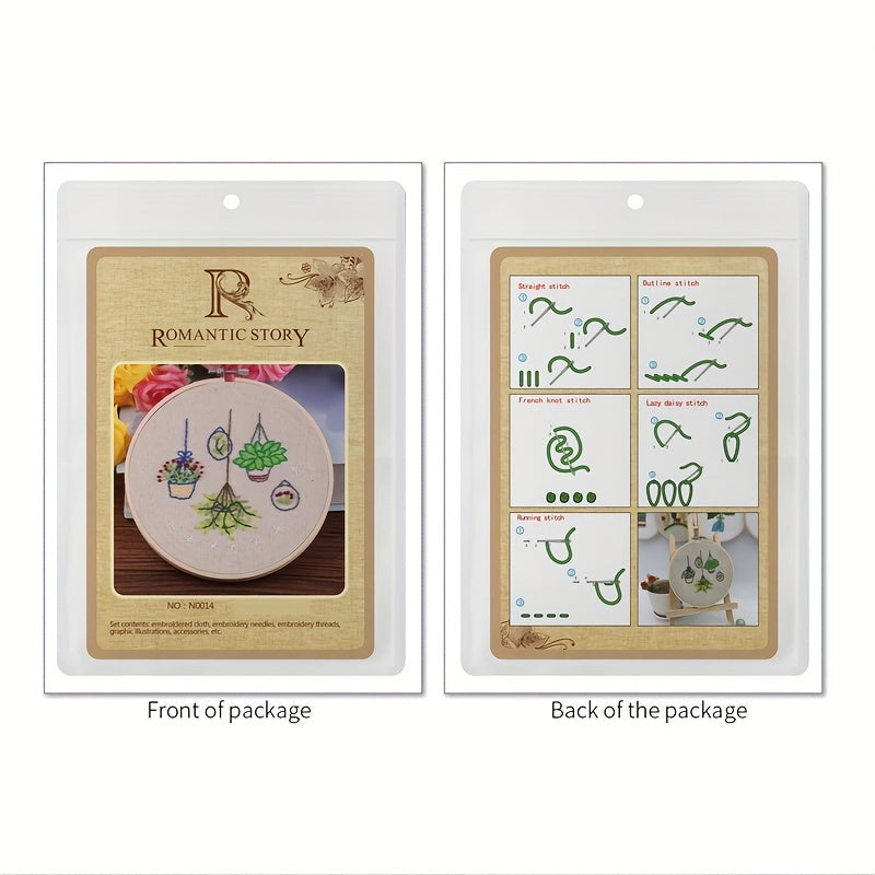 3D Embroidery Starter Kit for Adults - Plants & Orchids Patterns