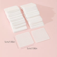 200-400pcs Eyelash Glue Wipes Lash Glue Cotton Pads Nail Polish Remover Wipe