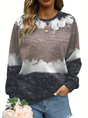 Casual Long Sleeve Crew Neck Sweatshirt for Women