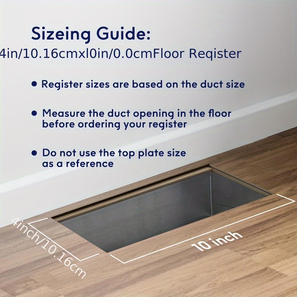 2pcs Adjustable Floor Vent Covers 10x25cm for Home Office Ceiling