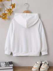 Skull & Smiling Face Print Boys Hoodie - Spring Fall Kids Sweatshirt