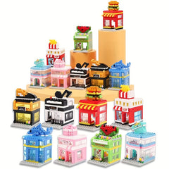 City Street Scene 3D Puzzle Toy w/ Diamond Bricks ABS Material