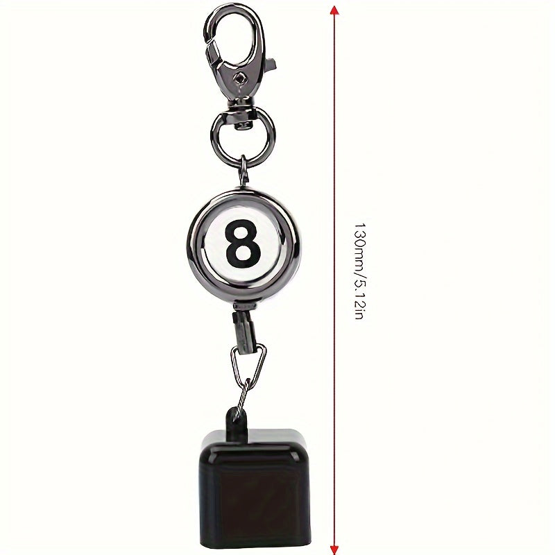 Retractable Pool Cue Chalk Holder Key Ring
