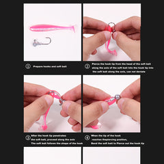 6pcs Paddle Tail Soft Lure Bionic Swimbait Fishing For Freshwater
