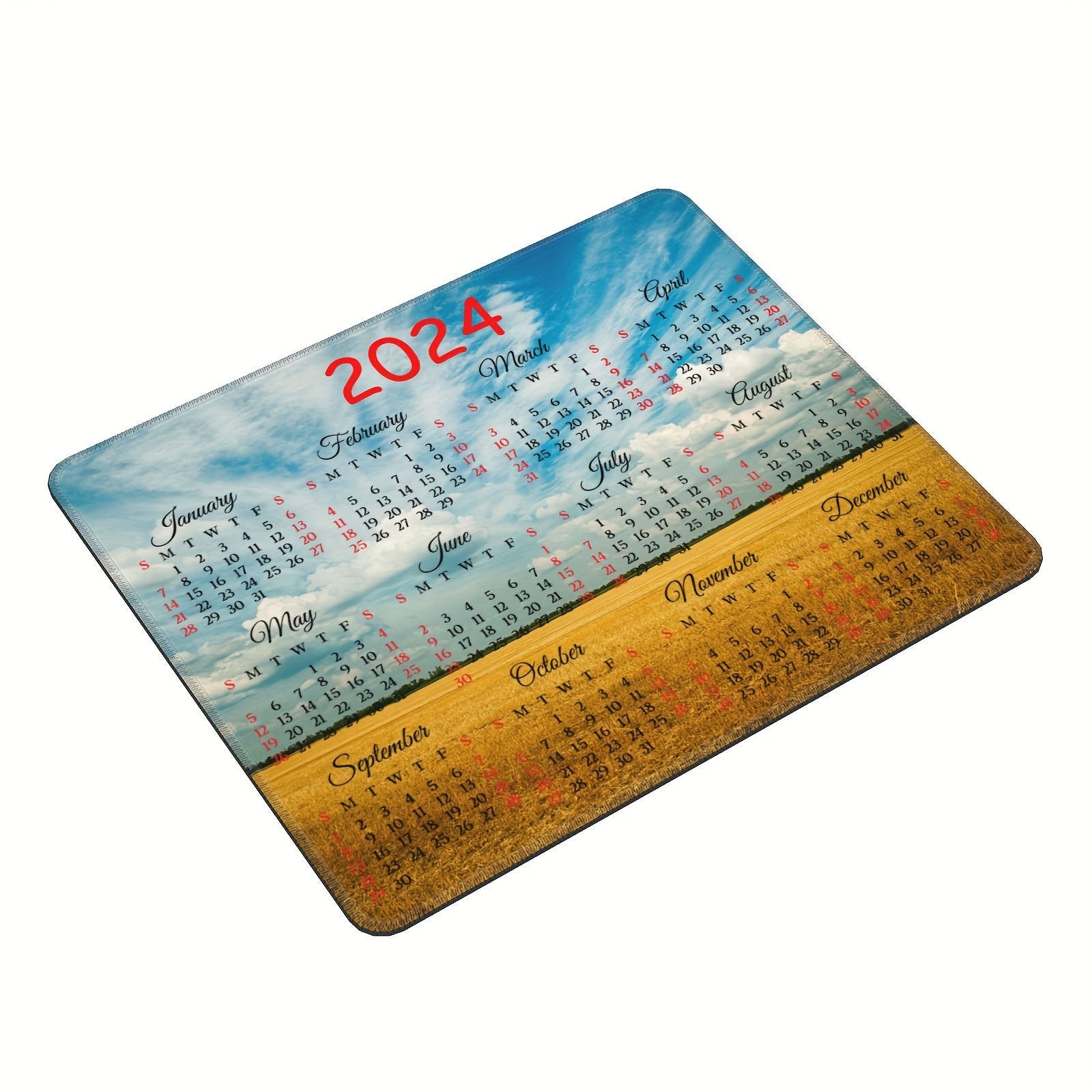 2022 Calendar Mouse Pad Non Slip Rubber Base Laptop Desk Mat