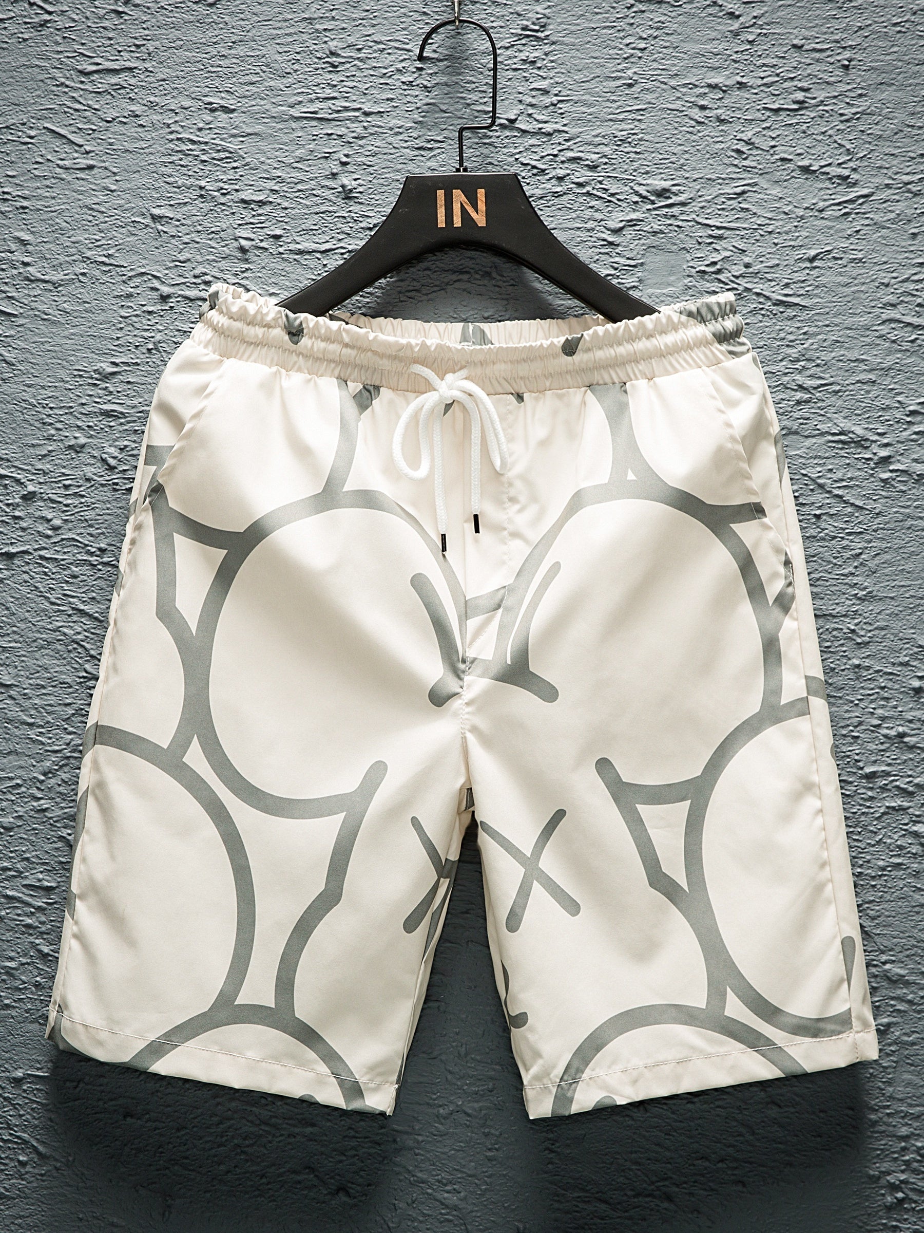 Men's Quick Dry Board Shorts with 2 Pockets Drawstring Swim Trunks