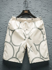 Men's Quick Dry Board Shorts with 2 Pockets Drawstring Swim Trunks