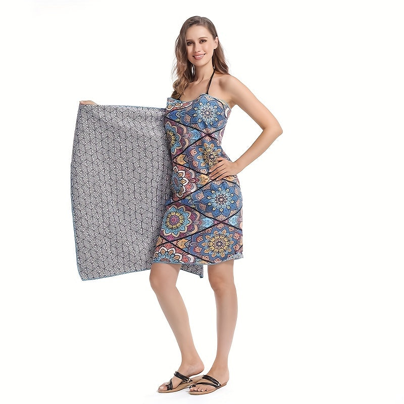 Quick-drying Beach Towels Full Totem Design Soft Lightweight Towels